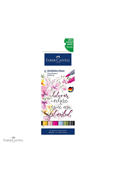 Faber Castell Set de 6 markere Faber-Castell Goldfaber Lettering, solubile în...