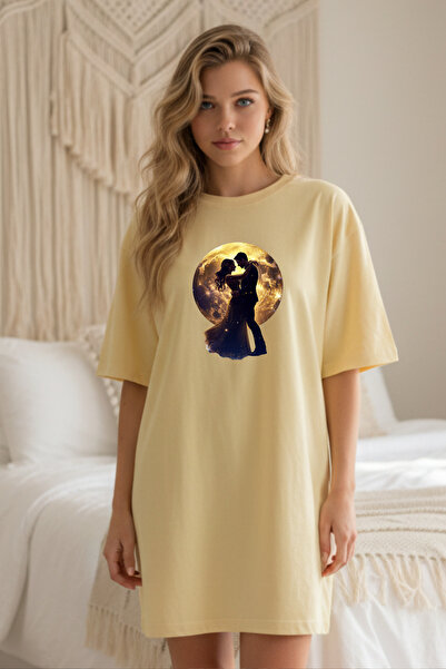 Pink Sky Γυναικείο μπλουζάκι με κοντό μανίκι και λαιμόκοψη, μεγάλο μέγεθος, ν...