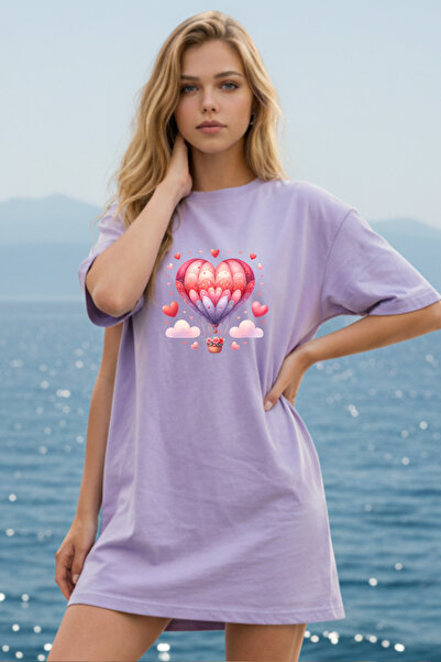 Pink Sky Γυναικείο μπλουζάκι με κοντό μανίκι και λαιμόκοψη, μεγάλο μέγεθος, ν...