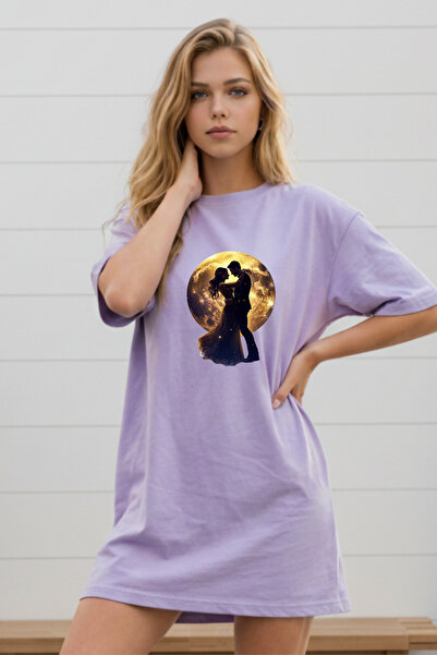 Pink Sky Γυναικείο μπλουζάκι με κοντό μανίκι και λαιμόκοψη, μεγάλο μέγεθος, ν...