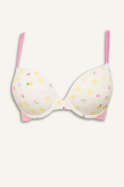 DeFacto Σουτιέν με ενίσχυση και επένδυση με σχέδιο φρούτων H4859AX26SP