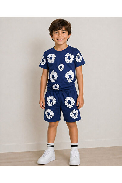 Yalçınoğlu Kids Unisex Σετ Σορτς από Βαμβακερό Λικράν με Ανάγλυφο Τύπωμα I 3-...