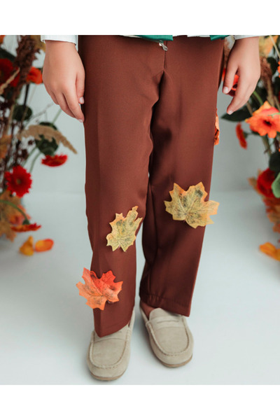 fustite cu luminite Φθινοπωρινά Παντελόνια Φύλλων, Καφέ, Επιδόσεων, 7-9 ετών ...