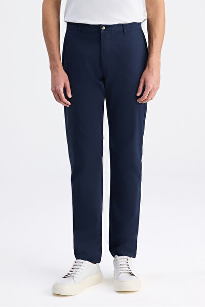 D'S Damat Ds Damat Παντελόνι Chino από Γκαμπαρντίνα σε Σκούρο Μπλε, Χαλαρής Ε...