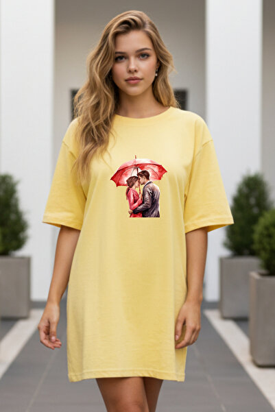 Pink Sky Γυναικείο μπλουζάκι με κοντό μανίκι και λαιμόκοψη, μεγάλο μέγεθος, ν...