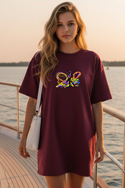 Pink Sky Γυναικείο μπλουζάκι με κοντό μανίκι και λαιμόκοψη, μεγάλο μέγεθος, ν...