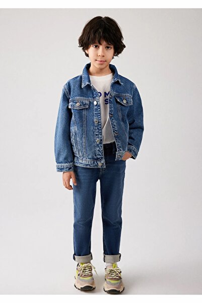 Mavi Αγορίστικο μπουφάν Kennie σε σκούρο μπλε τζιν 6110001-86708-Std