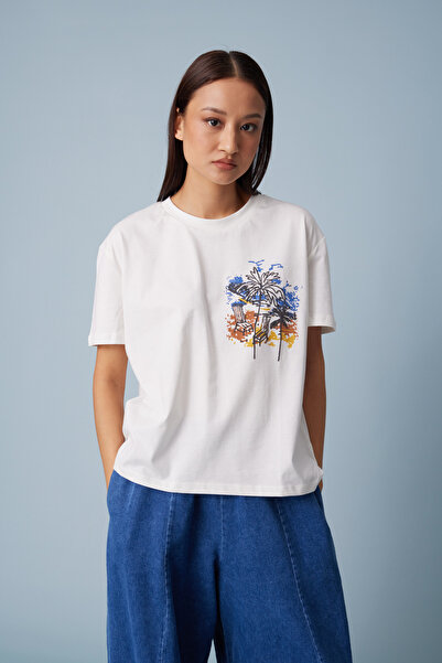 Nisan Τυπωμένο κοντομάνικο μπλουζάκι