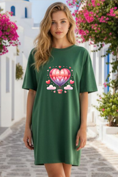 Pink Sky Γυναικείο μπλουζάκι με κοντό μανίκι και λαιμόκοψη, μεγάλο μέγεθος, ν...