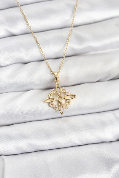 özssa 316L Steel Chain Gold Color Infinity Model Zircon Stone Women's Necklace