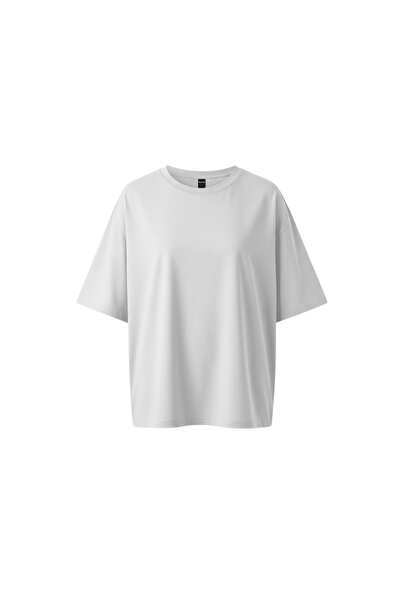 Generic تي شيرت فاخر للبالغين بأكمام قصيرة ومقاس كبير