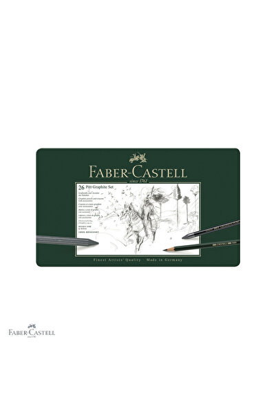 Faber Castell Set de desen cu grafit Faber-Castell Pitt Monochrome, 26 de pie...