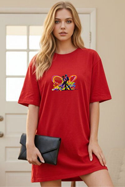 Pink Sky Γυναικείο μπλουζάκι με κοντό μανίκι και λαιμόκοψη, μεγάλο μέγεθος, ν...