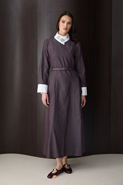 Melike Tatar Φόρεμα τζιν με λεπτομέρεια στο λαιμό 32-2791