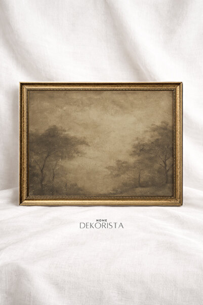 HOME DEKORİSTA Κλασικό Τοπίο Λίμνης με Πλαίσιο ΧΩΡΙΣ ΓΥΑΛΙ – Εκτύπωση Τέχνης ...