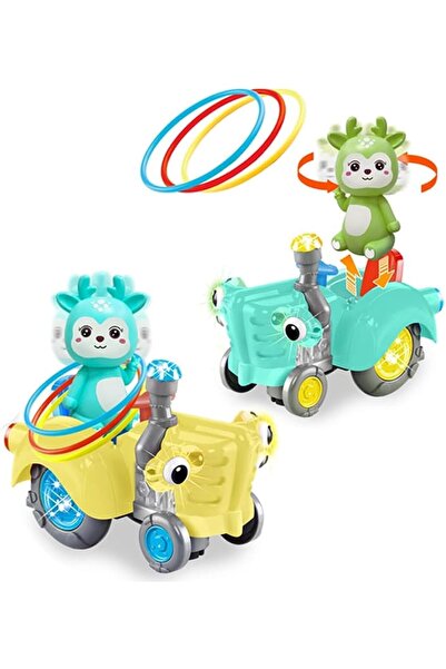 BAYBEE Happy Little Deer Musical Crawling Toy | 360° Rotating, Lights, Bump &...