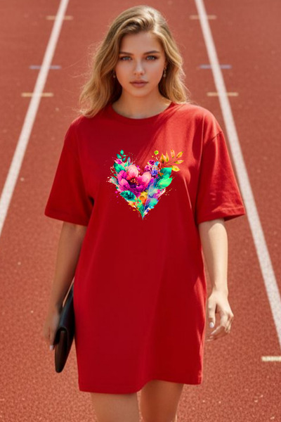 Pink Sky Γυναικείο μπλουζάκι με κοντό μανίκι και λαιμόκοψη, μεγάλο μέγεθος, ν...