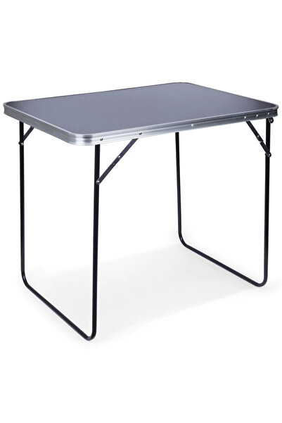 Vilde Πτυσσόμενο τραπέζι κάμπινγκ 80 × 60 × 70 εκ., μεταλλικός σκελετός, επιφ...
