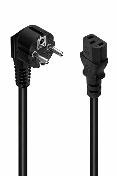 technozi PC & Monitör Güç Kablosu 1.5m IEC C13 3 Pin Power Kablo