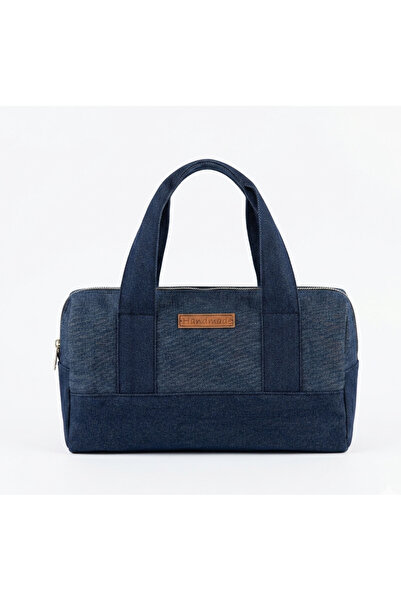 MAVİCENZA Kadın El Çantası Kot Patchwork Baguette Çanta -Özel Tasarım Denim E...