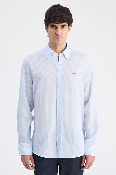 D'S Damat Πουκάμισο Ds Damat Comfort με μπλε ρίγες