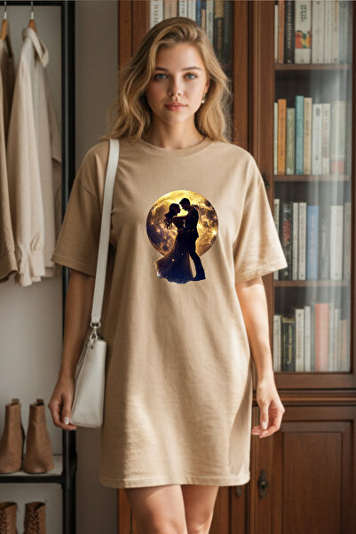 Pink Sky Γυναικείο μπλουζάκι με κοντό μανίκι και λαιμόκοψη, μεγάλο μέγεθος, ν...