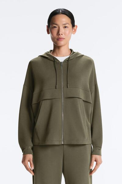 Oysho Yumuşak dokunuşlu fermuarlı sweatshirt