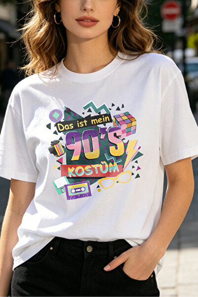 Fleck Womens T Shirts 90s Costume Retro Graphic Print Casual Style