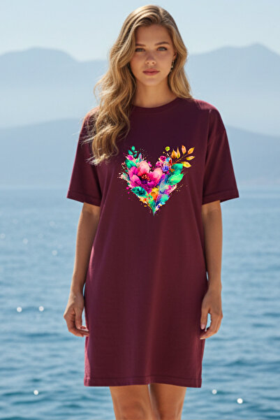 Pink Sky Γυναικείο μπλουζάκι με κοντό μανίκι και λαιμόκοψη, μεγάλο μέγεθος, ν...