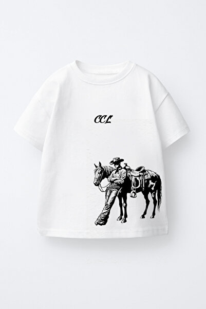 c.c.l. coccolin kids baby clup Μπλουζάκι για αγόρια με στάμπα αλόγου σε μεγάλ...