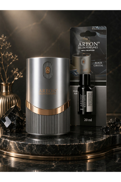 Areon Aromatik Difüzör Gümüş (Klasik Metal) + Black Crystal