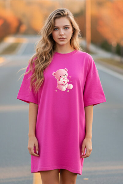 Pink Sky Γυναικείο μπλουζάκι με κοντό μανίκι και λαιμόκοψη, μεγάλο μέγεθος, ν...