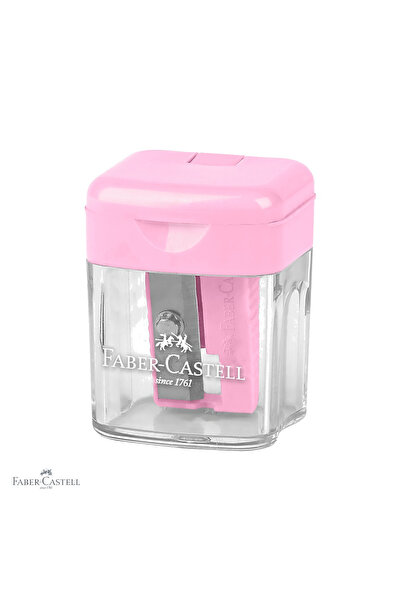Faber Castell Ascuțitoare simplă din plastic cu recipient Faber-Castell, lamă...