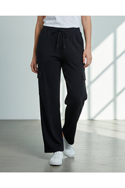 REDTAG Women Black Wide Leg Active Pants