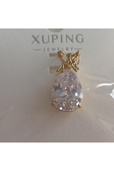neval dizayn Xuping Jewelyr 14K Altın Kaplama Damla taşlı Kolye Ucu