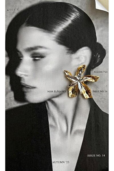 MonCheriAccessoire Gold and Silver Colored Leaf Necklace