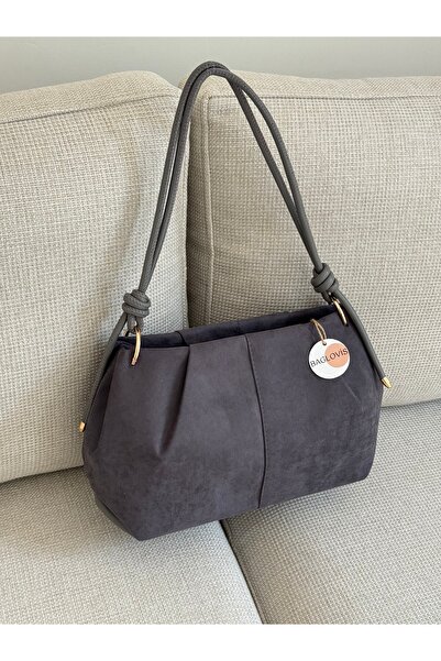 BAGLOVİS Γυναικεία τσάντα ώμου μεσαίου μεγέθους από συνθετικό δέρμα με λεπτομ...