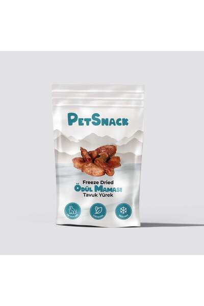 PET BURGER Petburger Petsnack Freeze Dried Tavuk Yürek Köpek ve Kedi Ödül Mam...