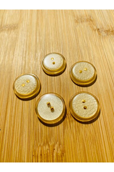 Lorin hobi Bright Self-Circling Button 16 mm 10 Units Light Yellow