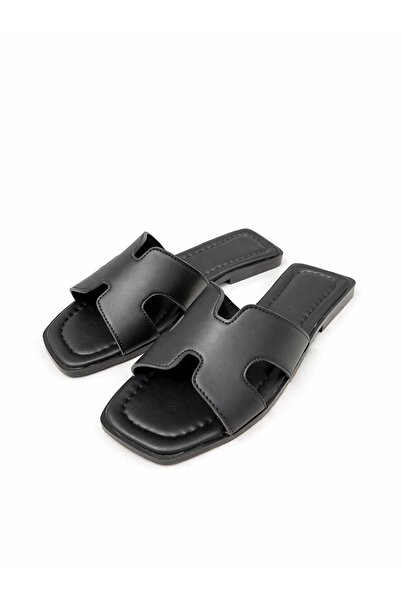 RoseVeno Γυναικείες μαύρες casual παντόφλες