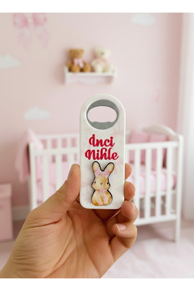 minikkoala 3 Boyutlu Kabartmalı Yeni Doğan Hediyelik Bebek Açacak Magnet- Tav...