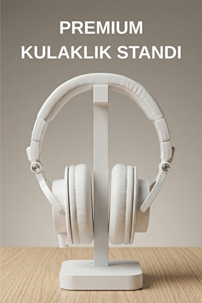 JoyShine Kulaküstü Kulaklık Standı 22 cm, Beyaz Masaüstü Oyuncu Kulaklık Tutucu