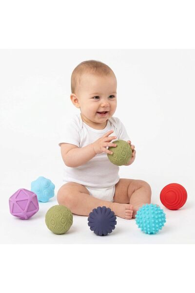 BAYBEE Sensory Baby Ball Set of 6 | Soft Textured Montessori Toy for Infants ...