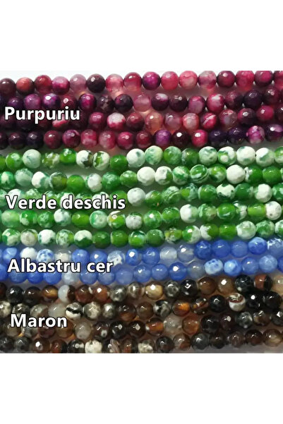 GemSale Mărgele agat 8mm fațetate 37cm~46buc-maron