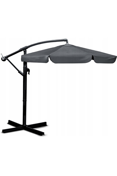 SERSIMO Ομπρέλα κήπου με πλευρικό βραχίονα, ανακλινόμενη, πολυεστέρας 160 g/m...