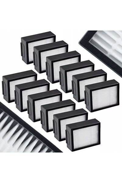Rosfix Pachet de 12 filtre HEPA AirClean |   Compatibil cu iRobot E4–E7 I3–I8 J7