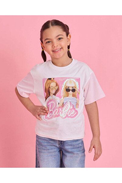 REDTAG Girls White Printed T-Shirt