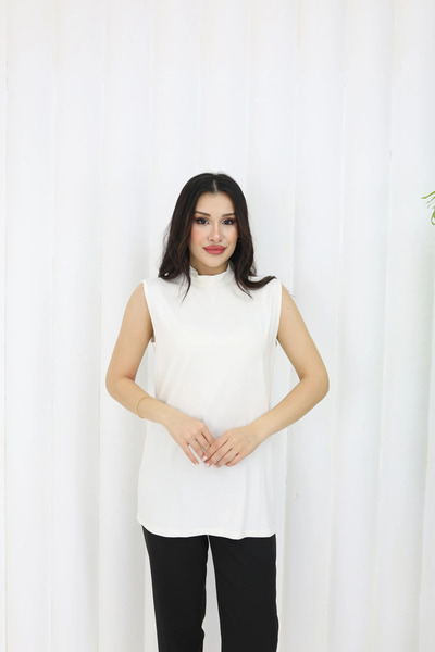 TATULA Half-Throat Zero Sleeve Short Combed Cotton Underwear