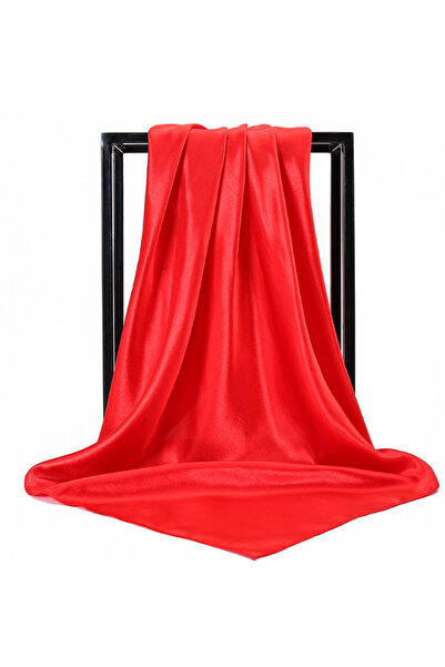 Deserto Fashion Pure Color Shiny Satin Scarf - Vibrant Shades with Flowing Te...