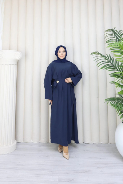 TATULA Buckle Detailed Modal Tencel Dress
